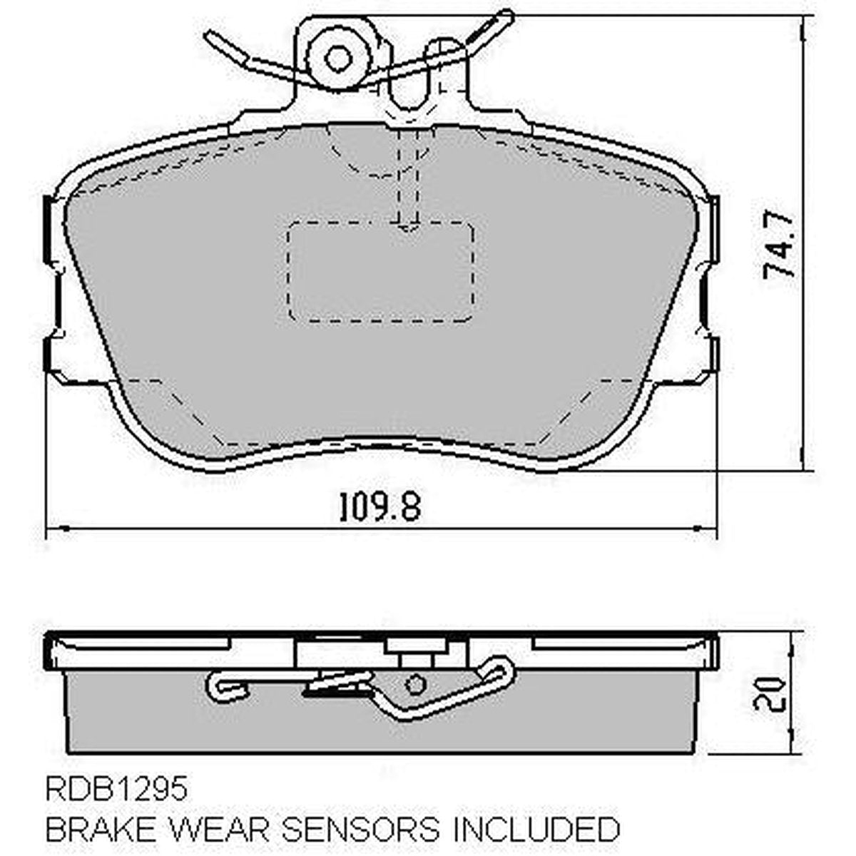 RDA GP Max Brake Pad Set Front RDB1295