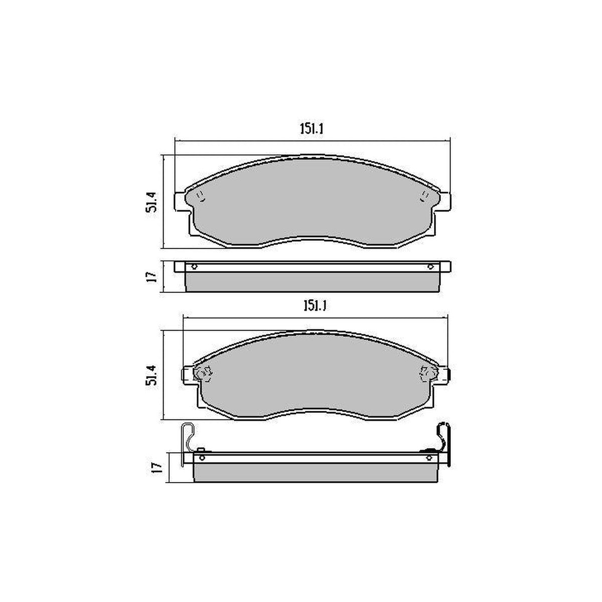 RDA GP Max Brake Pad Set Front RDB1308