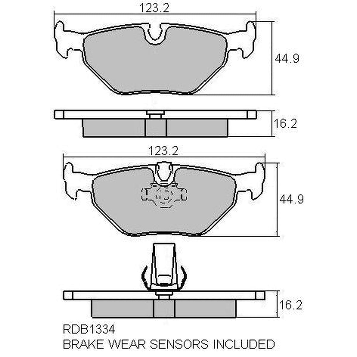 RDA GP Max Brake Pad Set Rear RDB1334