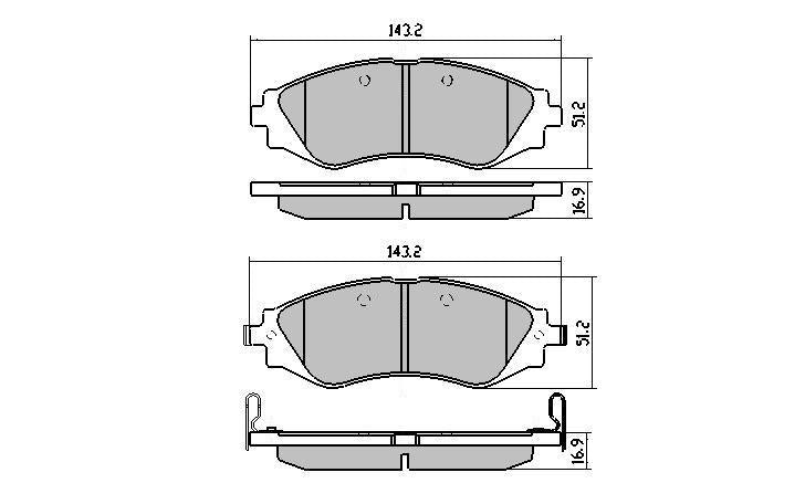 RDA GP Max Brake Pad Set Front RDB1370