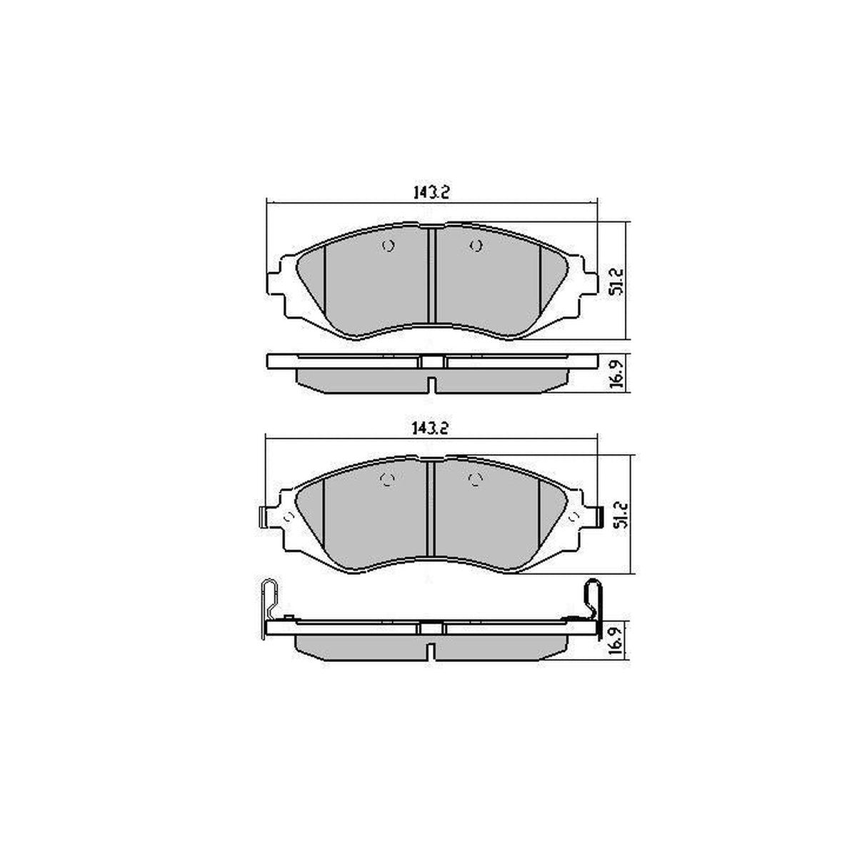 RDA GP Max Brake Pad Set Front RDB1347