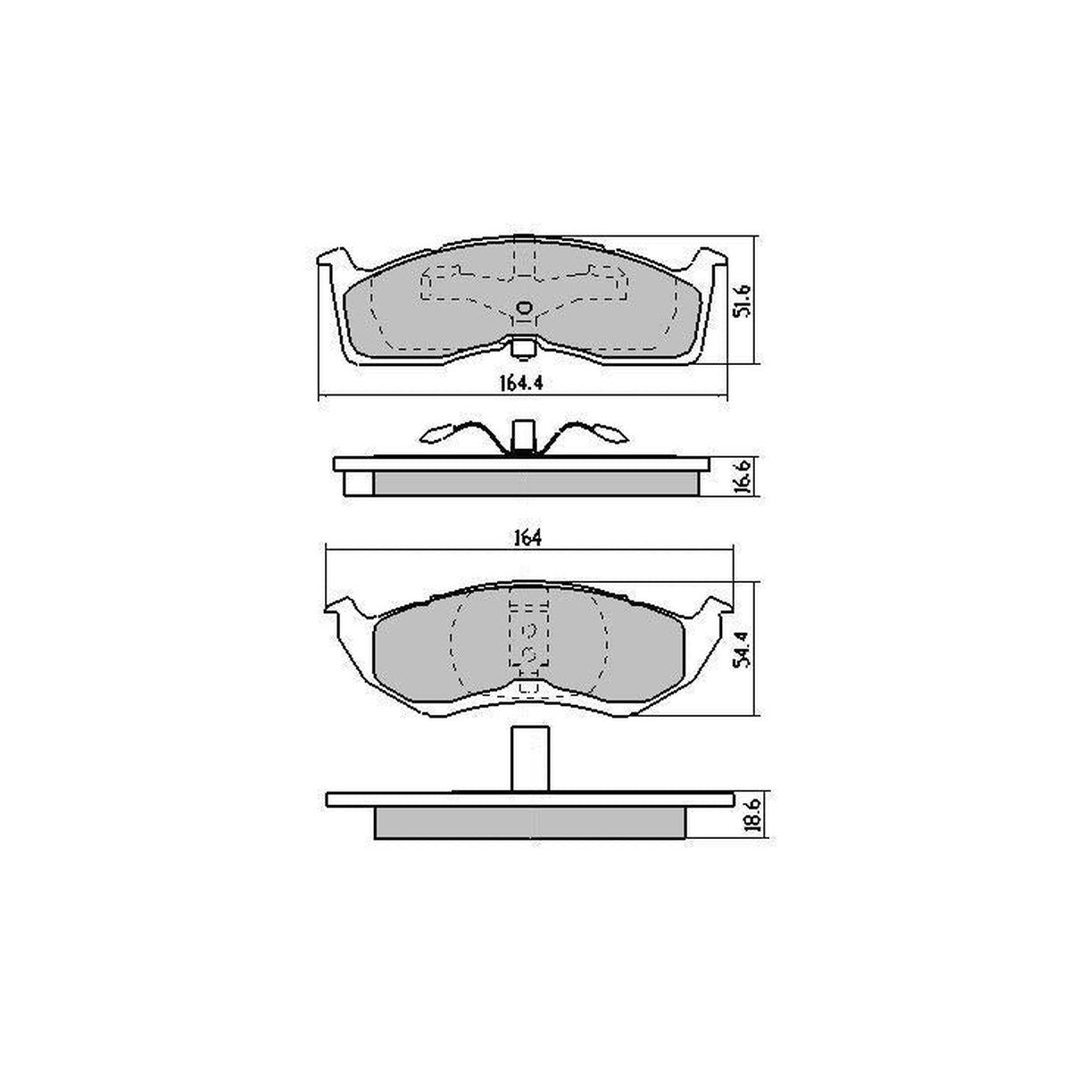 RDA GP Max Brake Pad Set Front RDB1374