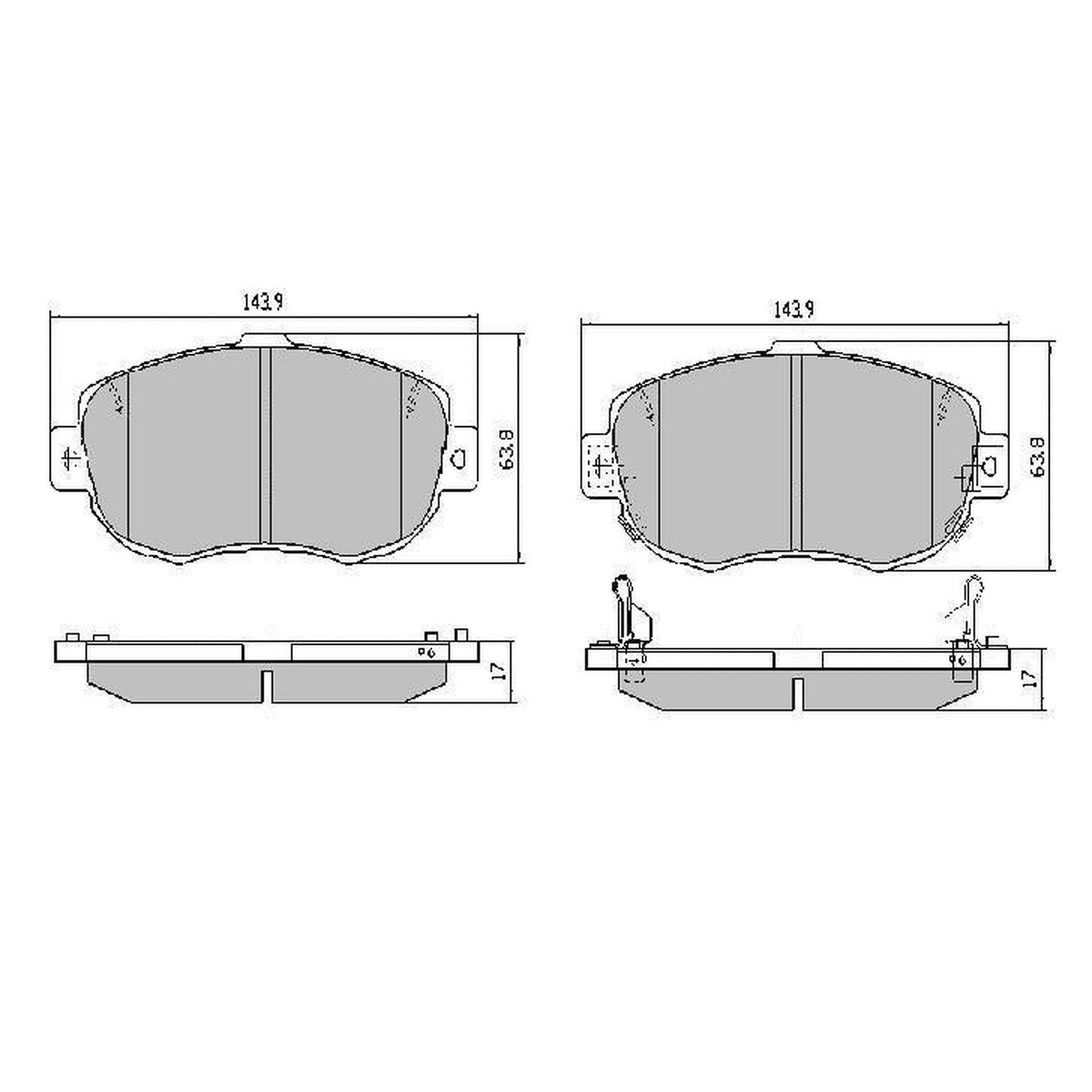 RDA GP Max Brake Pad Set Front RDB1395
