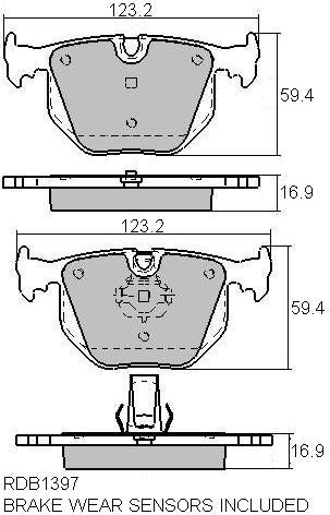 RDA Phantom Ceramic Brake Pad Set Rear RDC1397