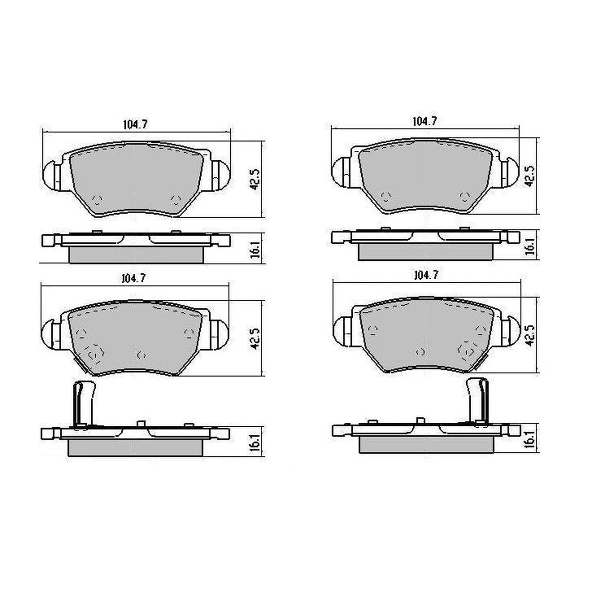 RDA GP Max Brake Pad Set Rear RDB1425