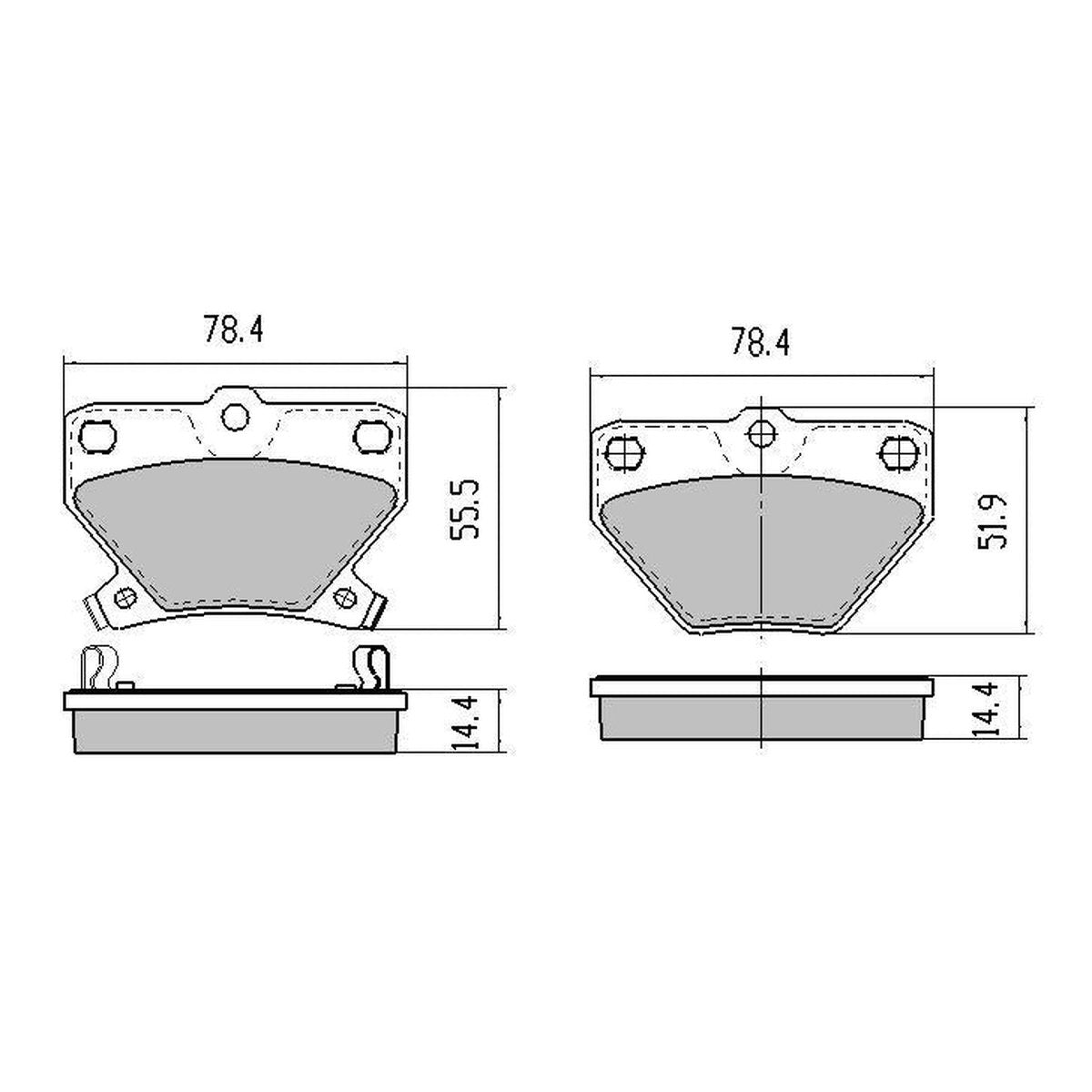 RDA GP Max Brake Pad Set Rear RDB1429