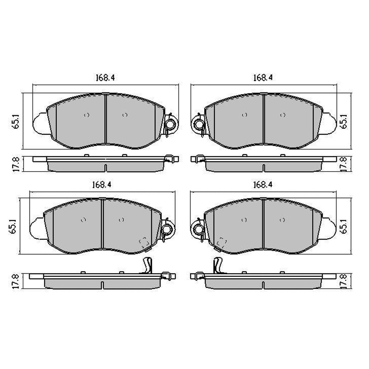 RDA GP Max Brake Pad Set Front RDB1436