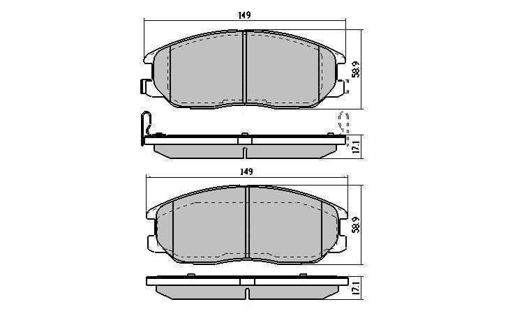 RDA GP Max Brake Pad Set Front RDB1450