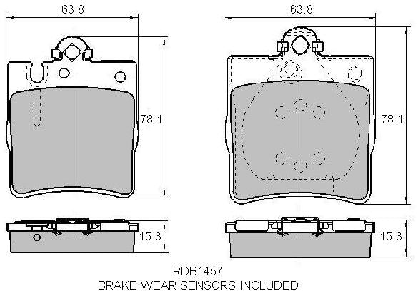 RDA GP Max Brake Pad Set Rear RDB1457