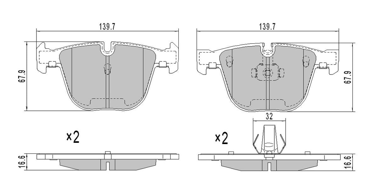 RDA GP Max Brake Pad Set Rear RDB1499