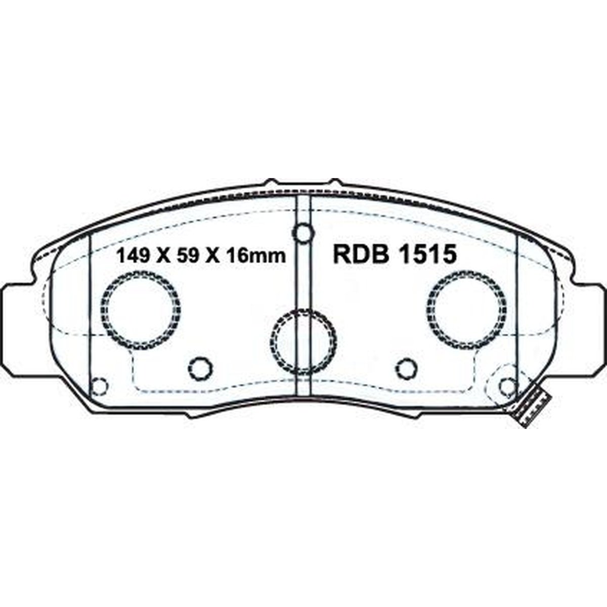 RDA GP Max Brake Pad Set Front RDB1515