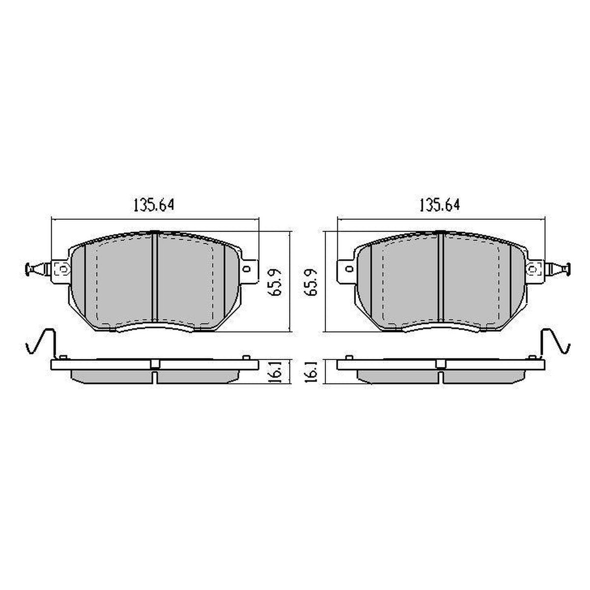 RDA GP Max Brake Pad Set Front RDB1516