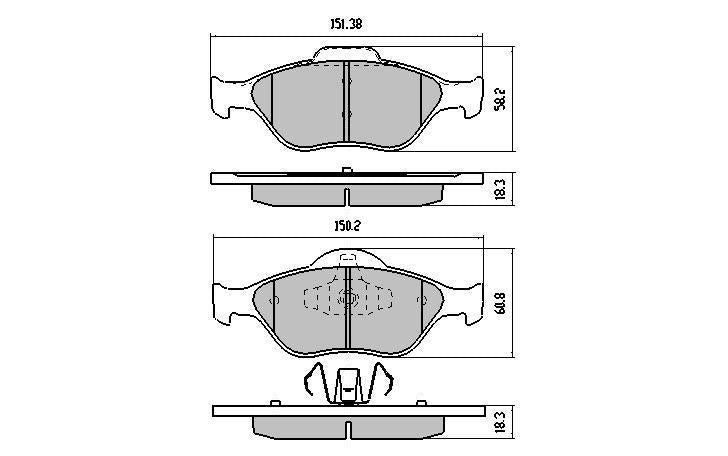 RDA GP Max Brake Pad Set Front RDB1724