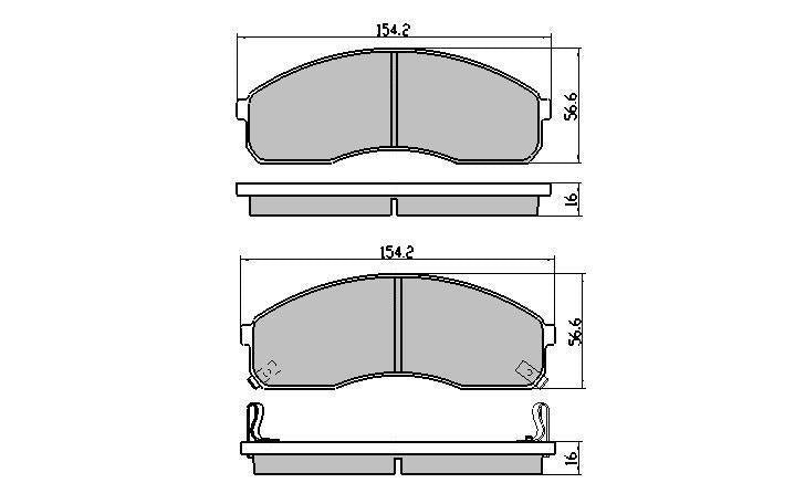 RDA GP Max Brake Pad Set Front RDB1925