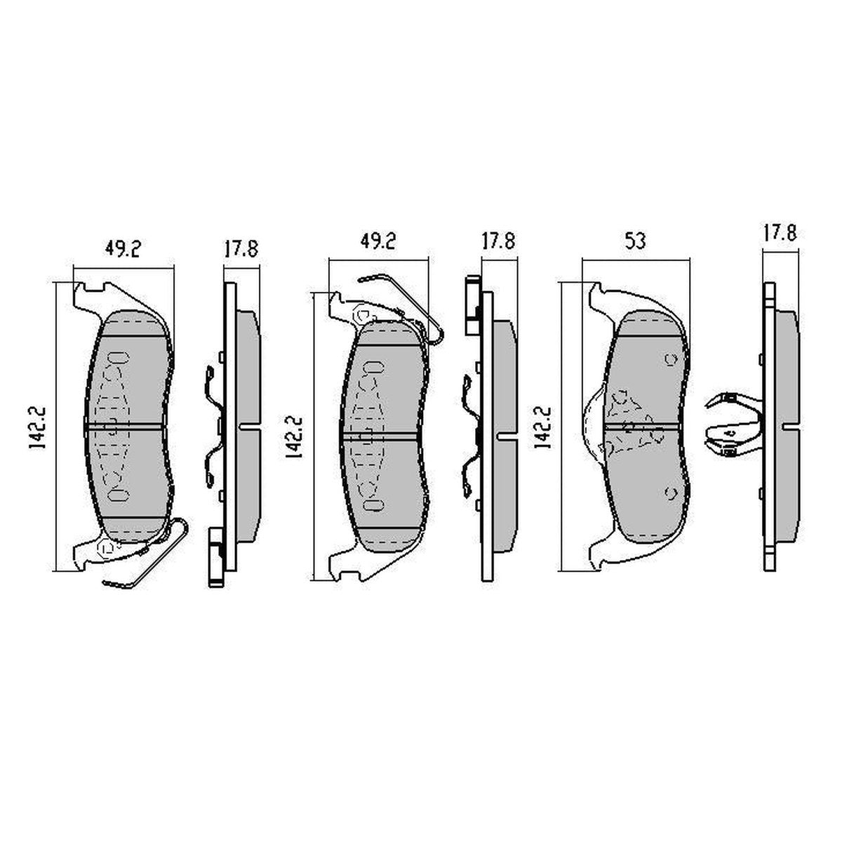 RDA GP Max Brake Pad Set Rear RDB1935