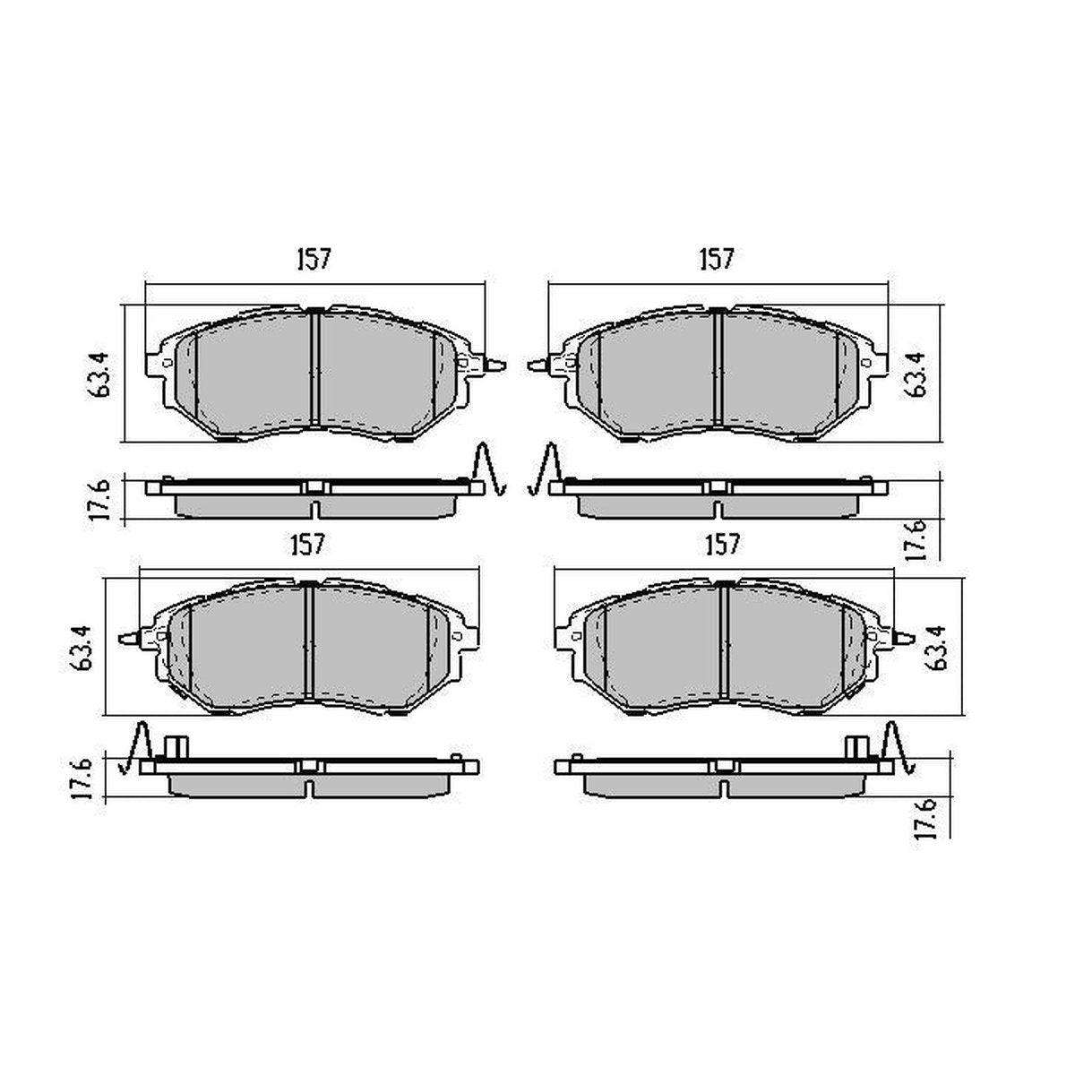 RDA Phantom Ceramic Brake Pad Set Front RDC1991
