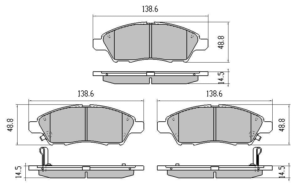RDA GP Max Brake Pad Set Front RDB2015
