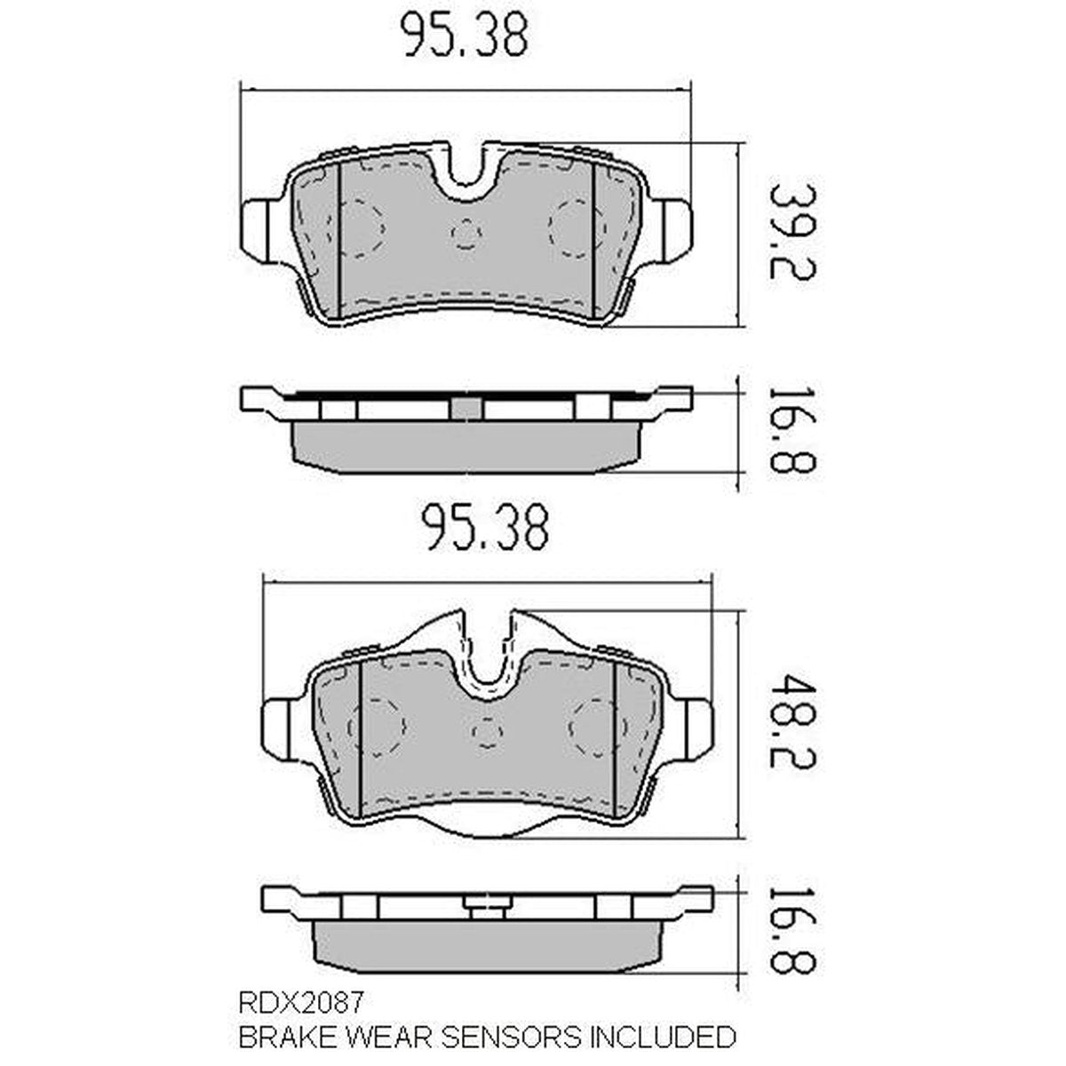RDA GP Max Brake Pad Set Rear RDB2087