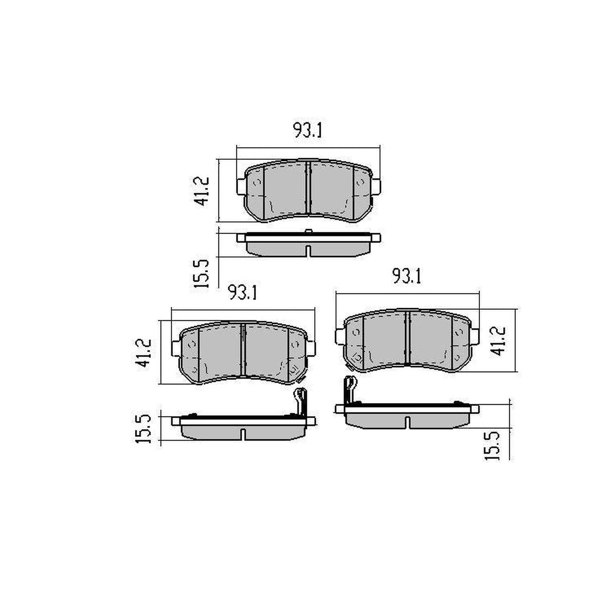 RDA Phantom Ceramic Brake Pad Set Rear RDC2090