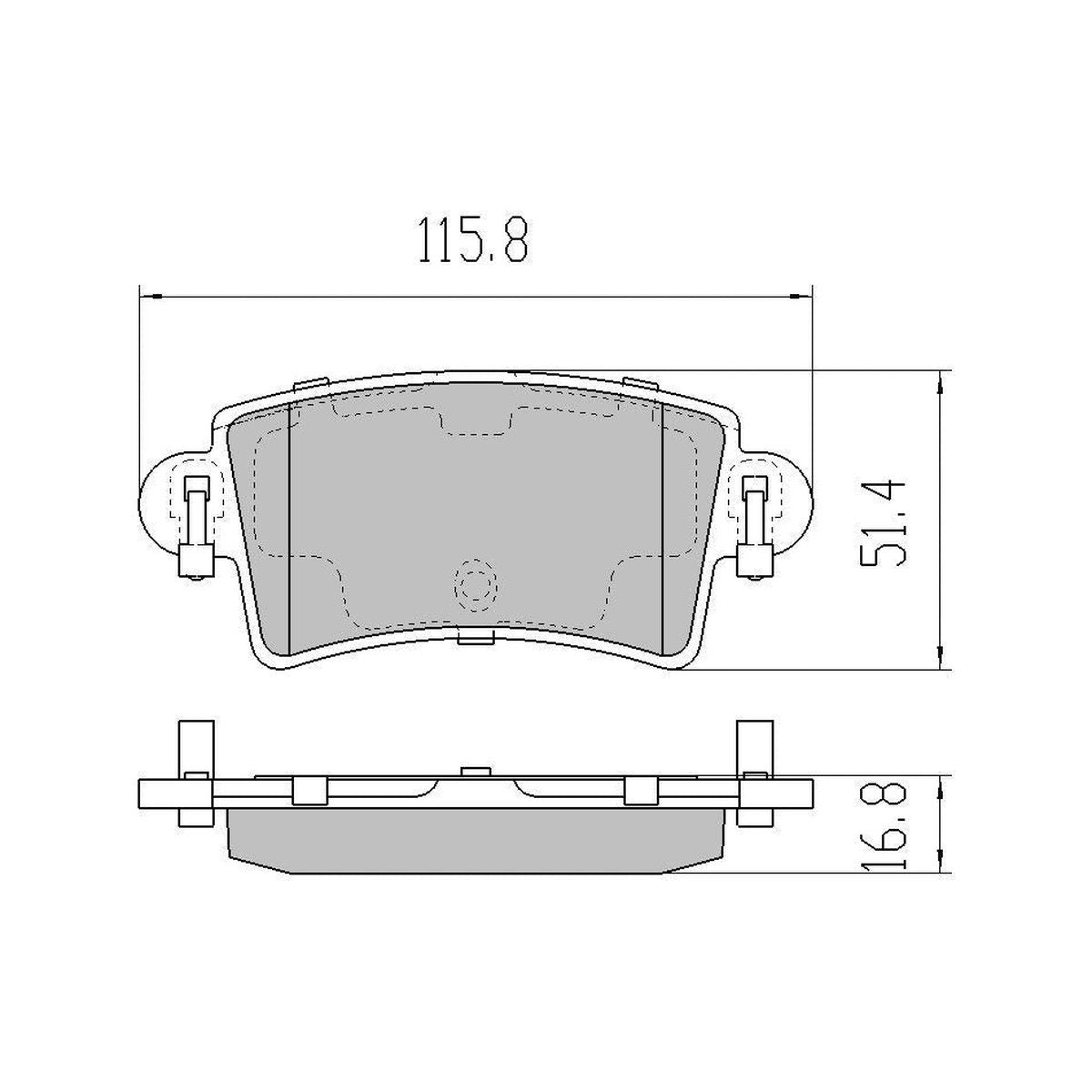 RDA GP Max Brake Pad Set Rear RDB2096