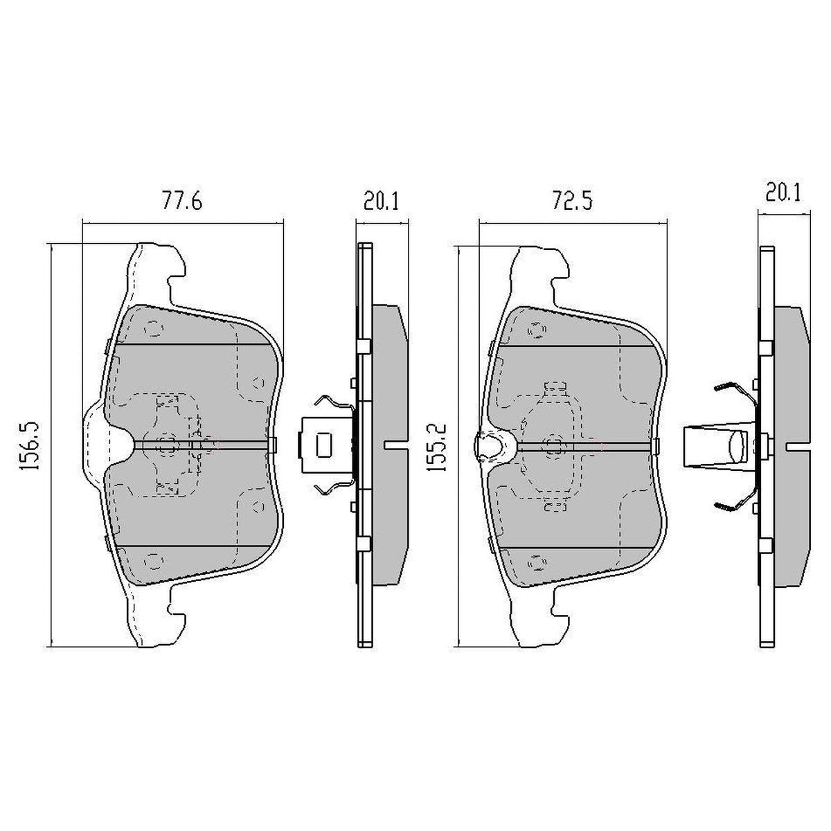 RDA GP Max Brake Pad Set Front RDB2128