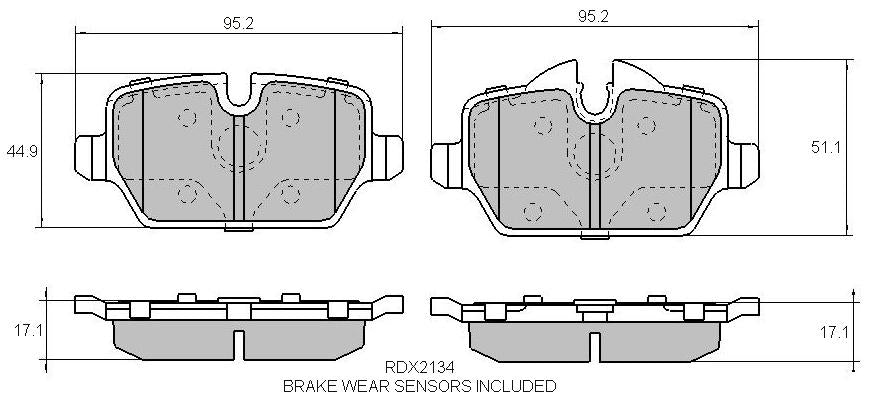 RDA GP Max Brake Pad Set Rear RDB2134
