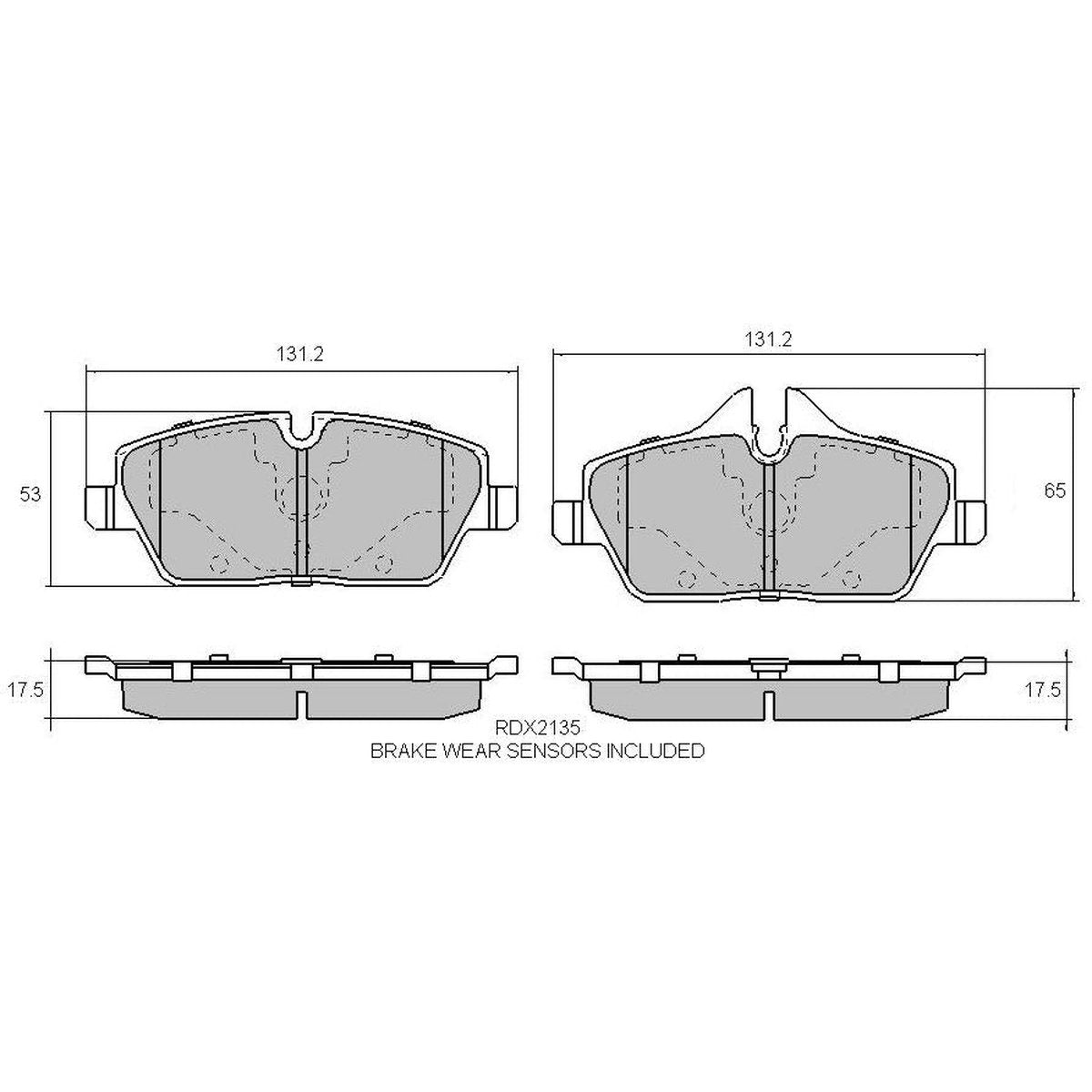 RDA GP Max Brake Pad Set Front RDB2135