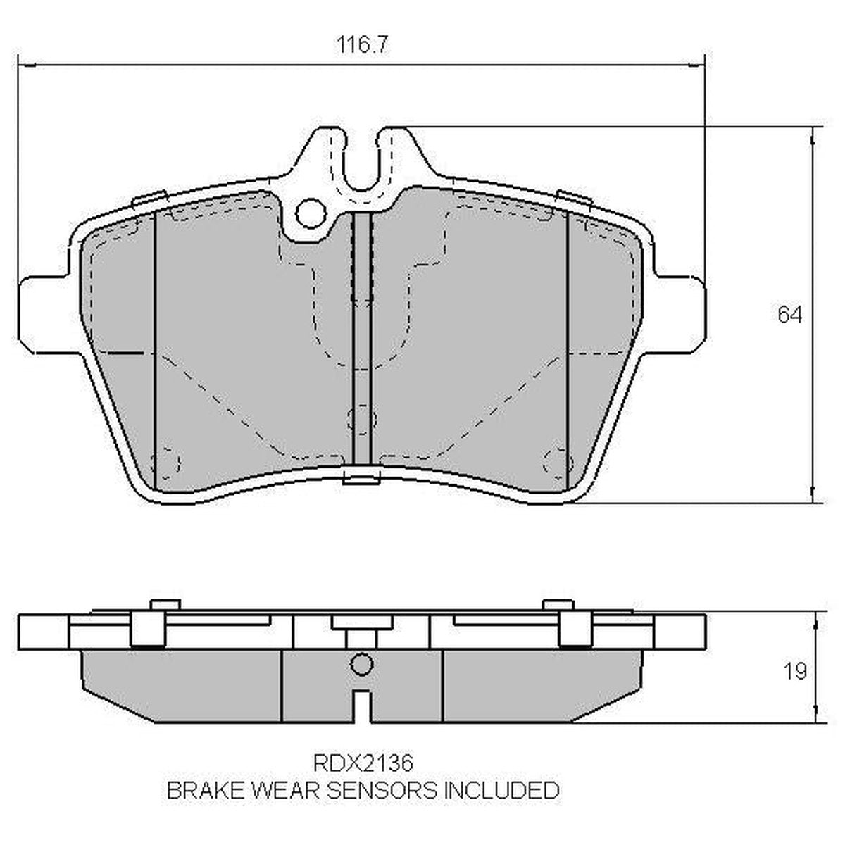RDA GP Max Brake Pad Set Front RDB2136
