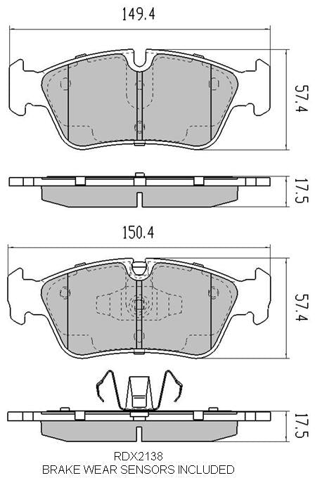 RDA GP Max Brake Pad Set Front RDB2138