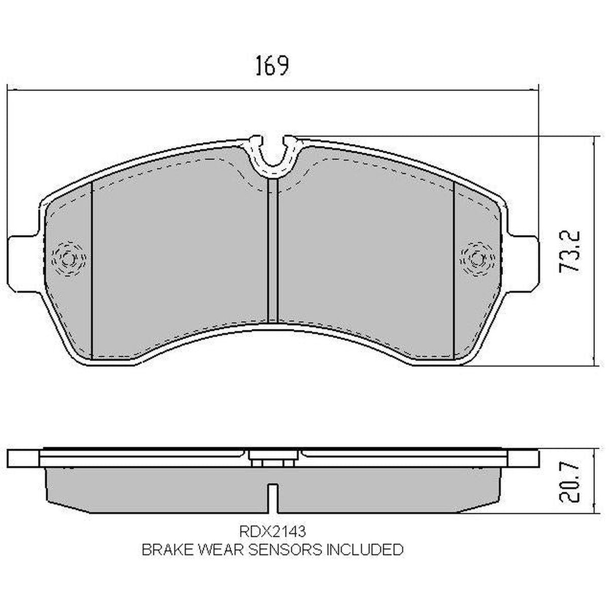 RDA GP Max Brake Pad Set Front RDB2143