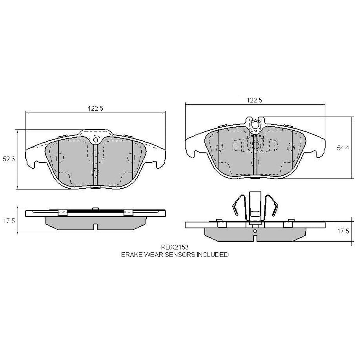 RDA GP Max Brake Pad Set Rear RDB2153