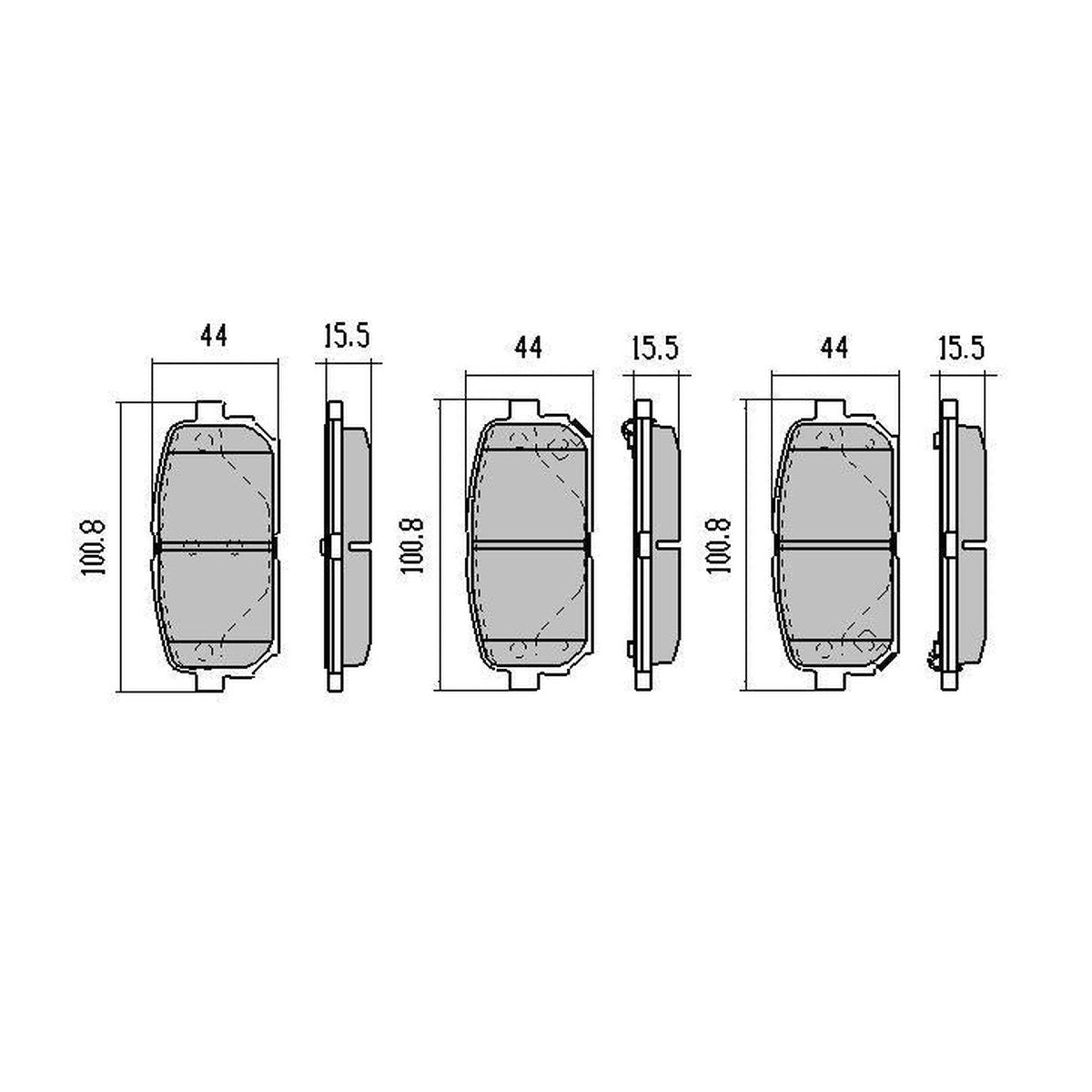 RDA GP Max Brake Pad Set Rear RDB2166