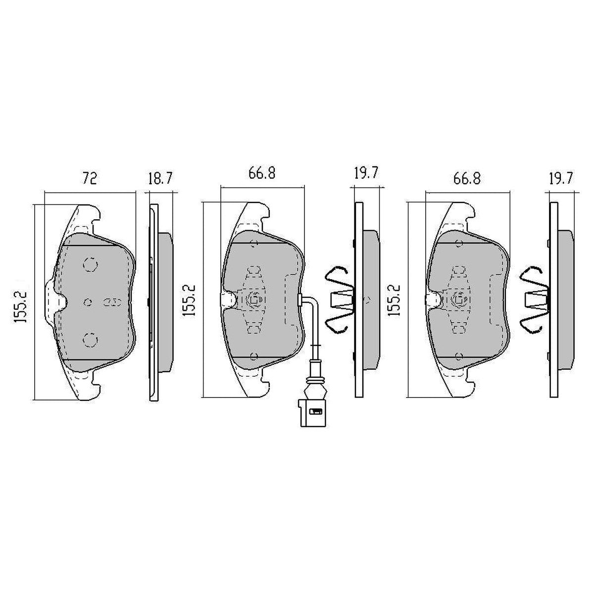 RDA GP Max Brake Pad Set Front RDB2174