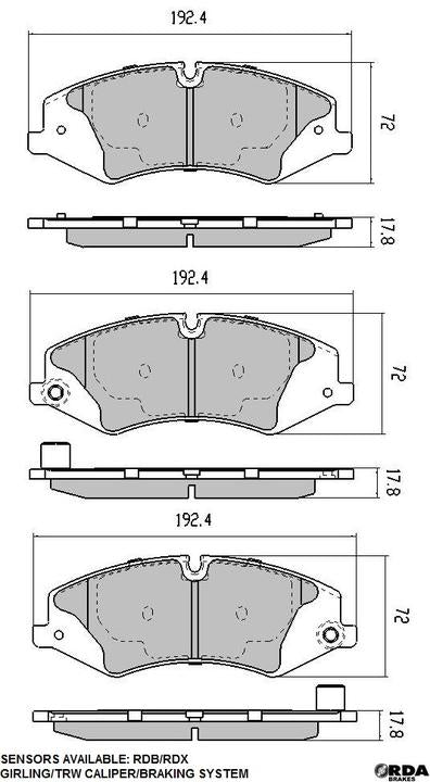 RDA Phantom Ceramic Brake Pad Set Front RDC2175