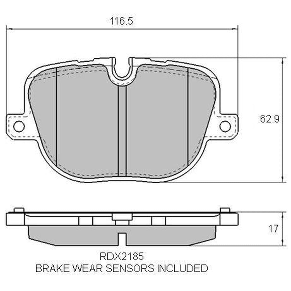RDA GP Max Brake Pad Set Rear RDB2185