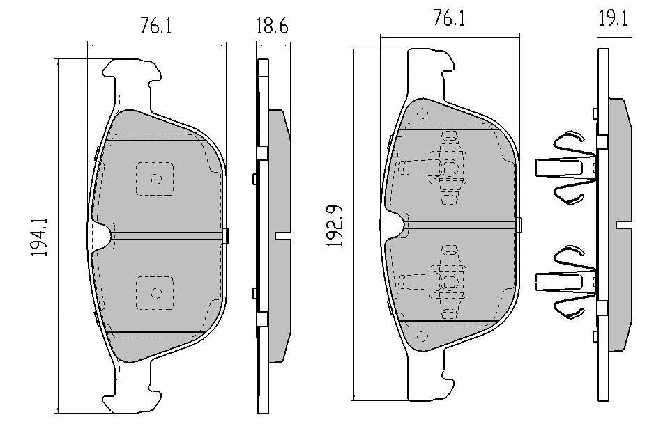RDA GP Max Brake Pad Set Front RDB2198