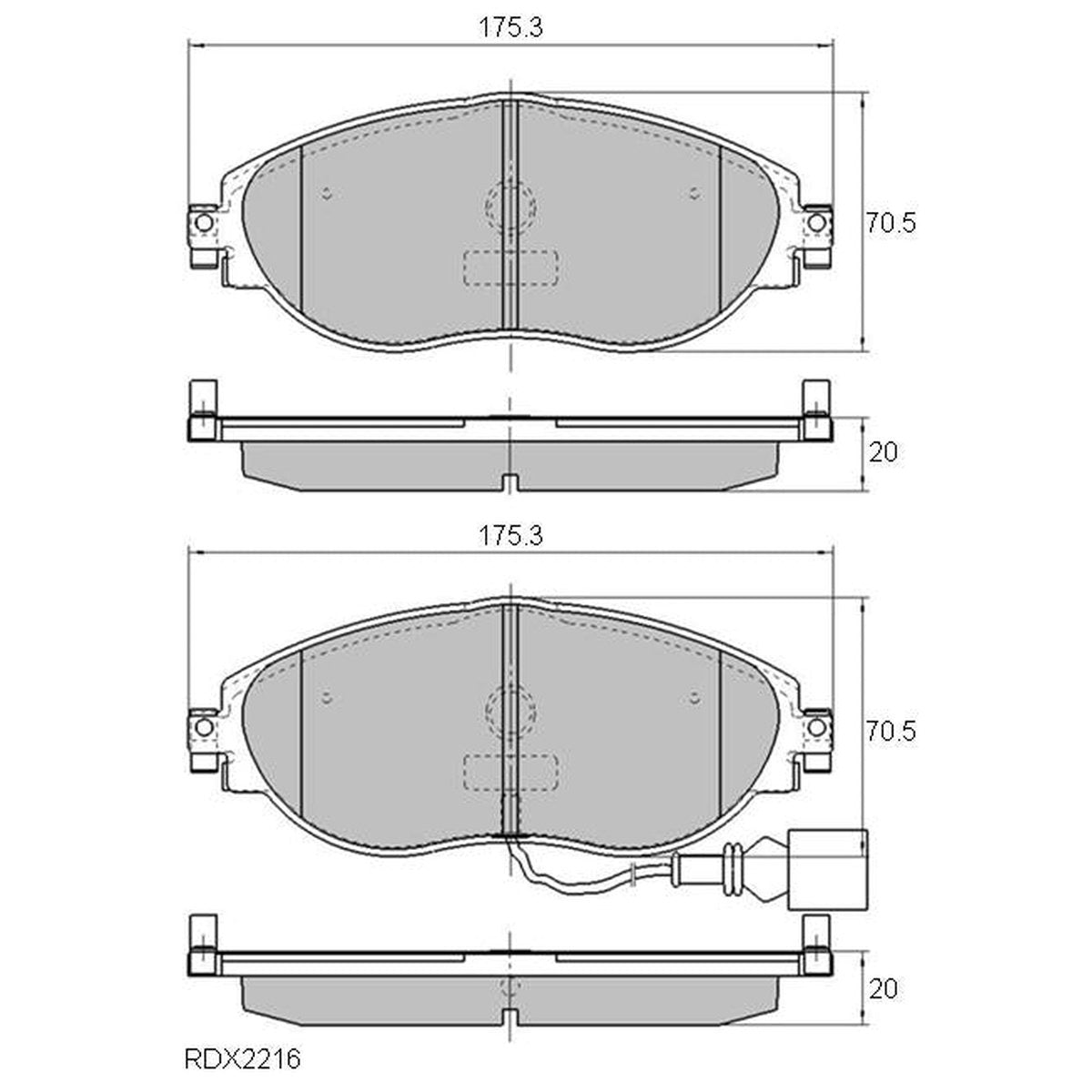 RDA Phantom Ceramic Brake Pad Set Front RDC2216