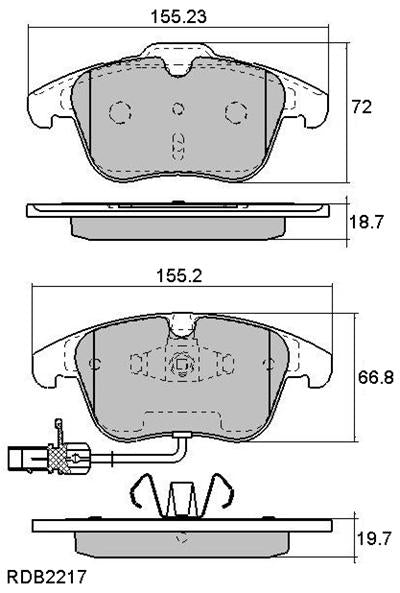 RDA Phantom Ceramic Brake Pad Set Front RDC2217