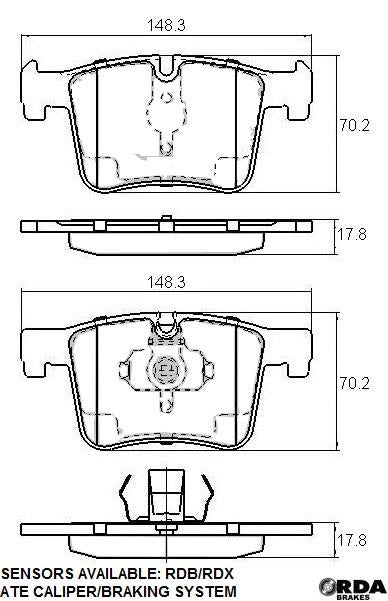 RDA GP Max Brake Pad Set Front RDB2221
