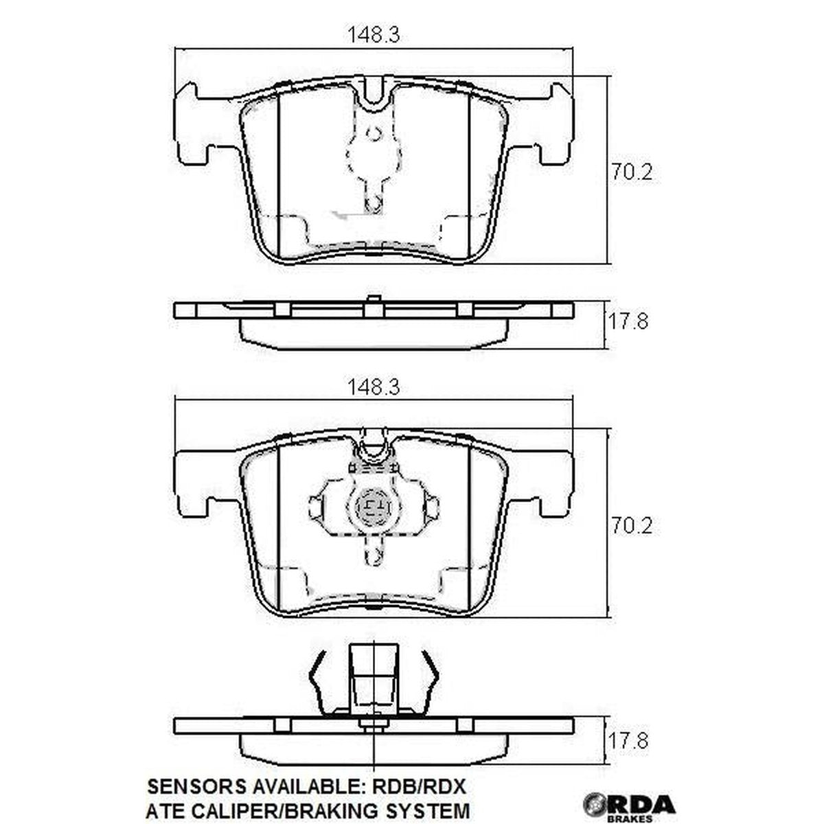 RDA Phantom Ceramic Brake Pad Set Front RDC2221