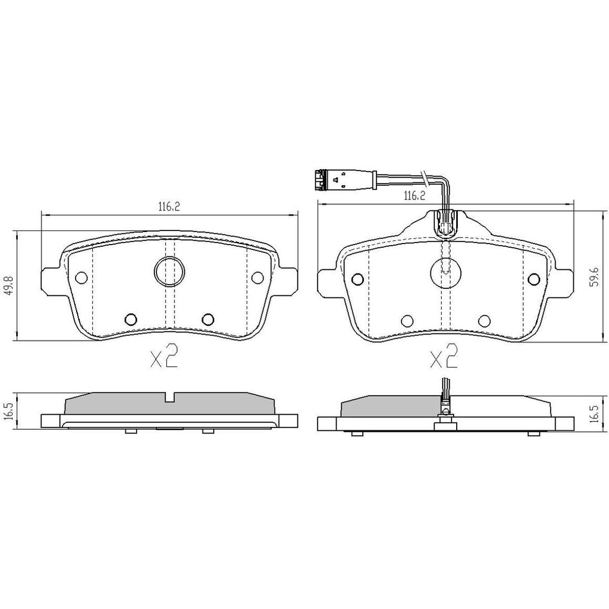 RDA GP Max Brake Pad Set Rear RDB2240