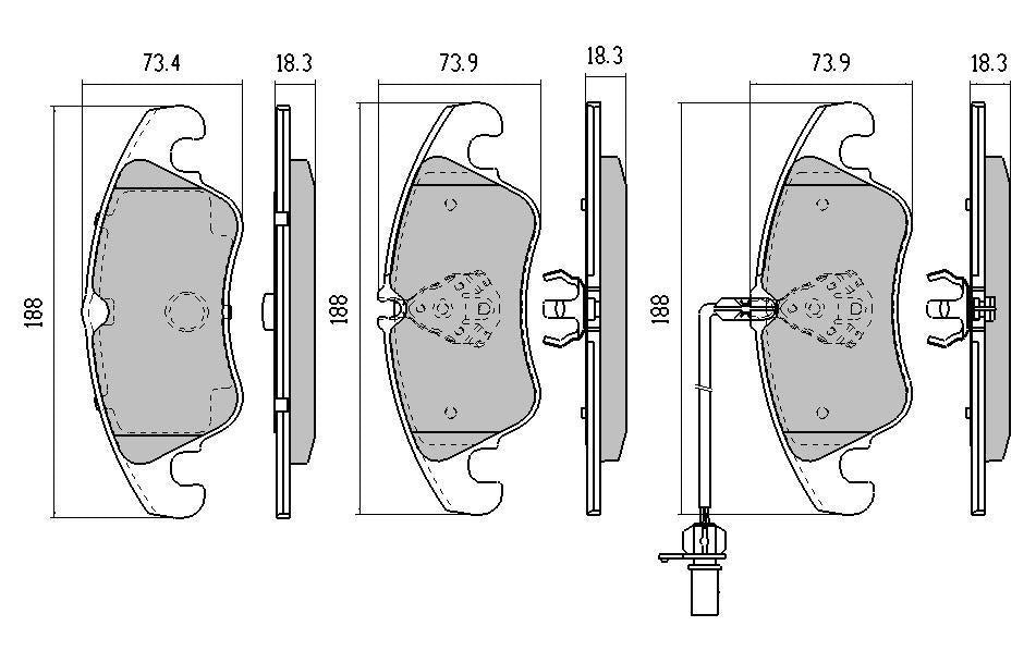 RDA GP Max Brake Pad Set Front RDB2242