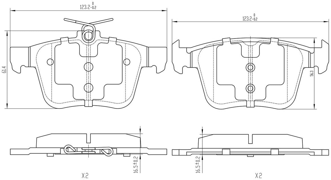 RDA GP Max Brake Pad Set Rear RDB2245