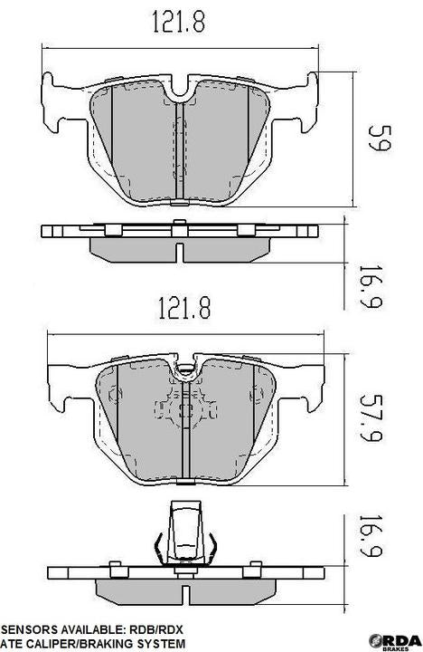 RDA GP Max Brake Pad Set Rear RDB2247