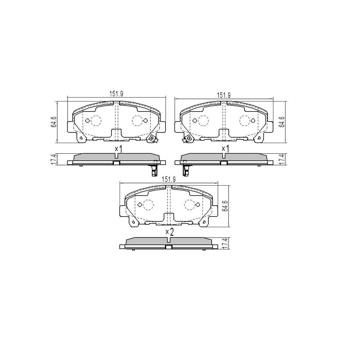 RDA GP Max Brake Pad Set Front RDB2261