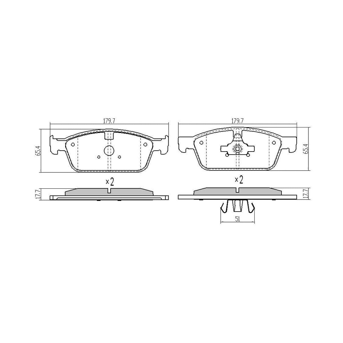 RDA GP Max Brake Pad Set Front RDB2268