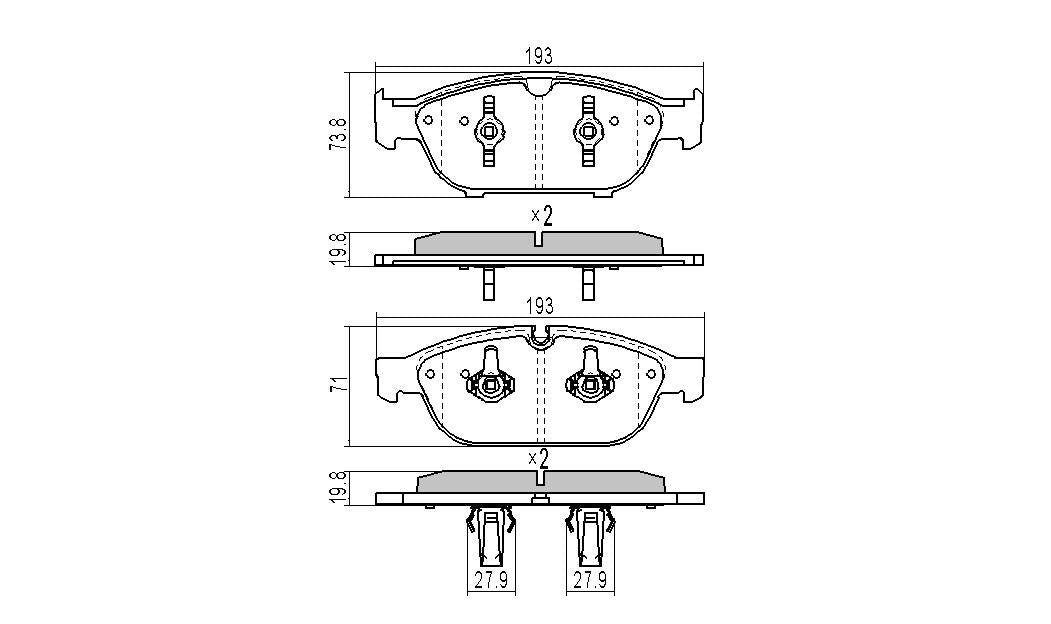 RDA GP Max Brake Pad Set Front RDB2270