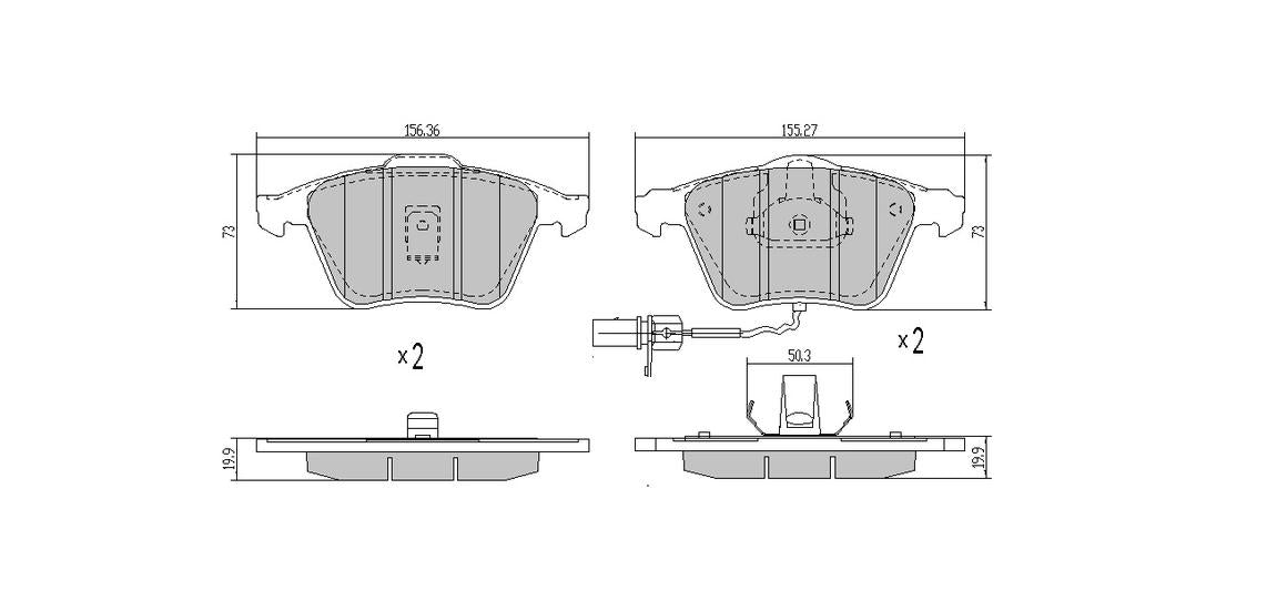 RDA GP Max Brake Pad Set Front RDB2283