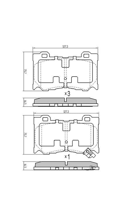 RDA GP Max Brake Pad Set Front RDB2287