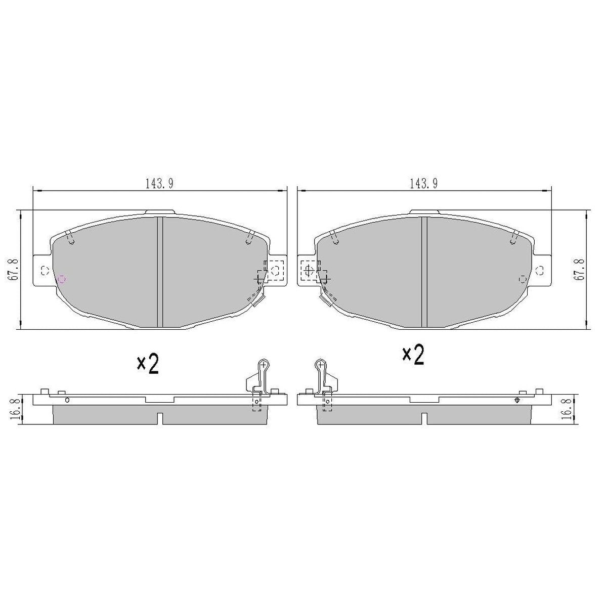 RDA GP Max Brake Pad Set Front RDB2288